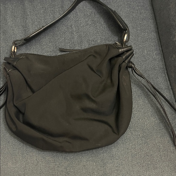 Lancel hobo bag black nylon with leather trim - Picture 6 of 9
